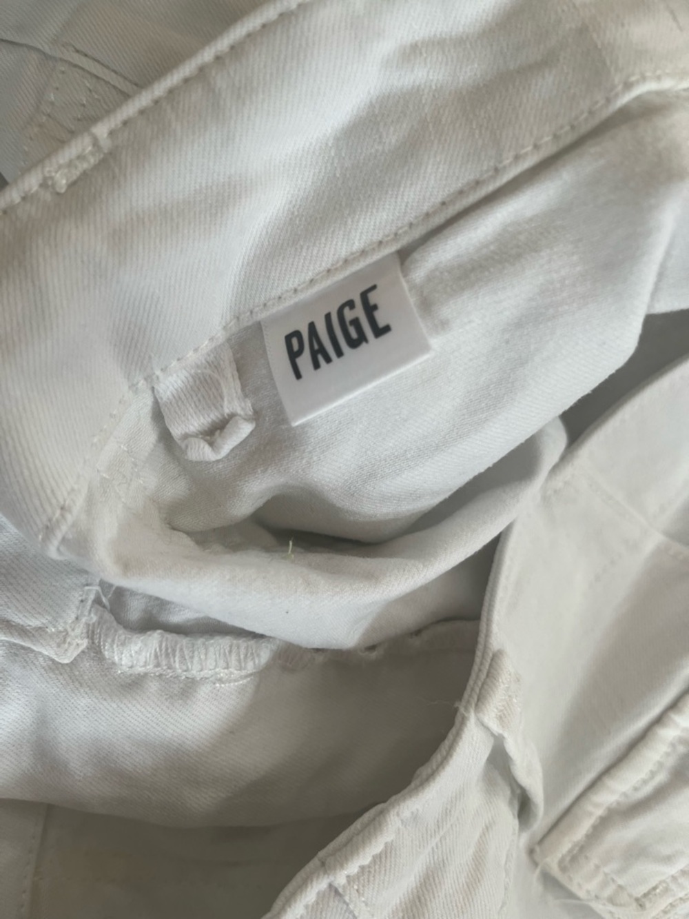 PAIGE Mayslie High Rise Cargo Cotton Straight Leg Joggers in Crisp White - Picture 12 of 15